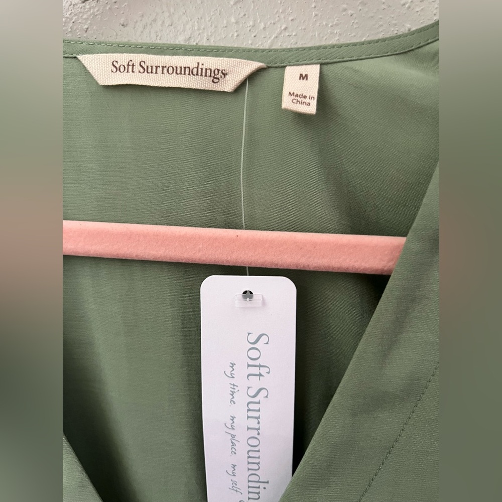Soft Surroundings Sweet Pea Wrap Tunic in Bayberry Size Medium New - Picture 7 of 10